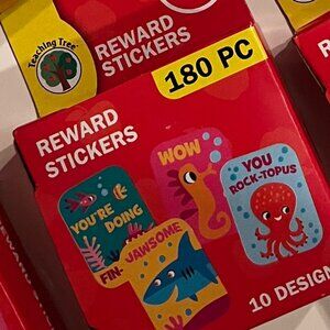 Reward Stickers Mega Lot 1440 Stickers Teacher Classroom Crafts (8 packs -NEW)